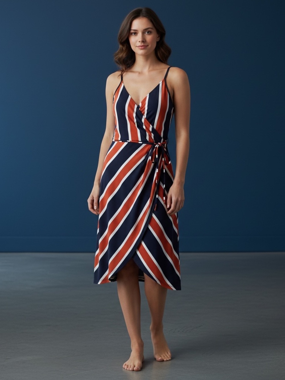 Market and Spruce, Faux Wrap Knit Dress